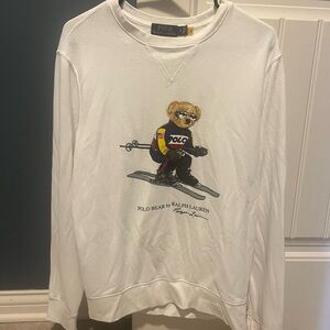 Polo by Ralph Lauren White Ski Bear Graphic Sweatshirt